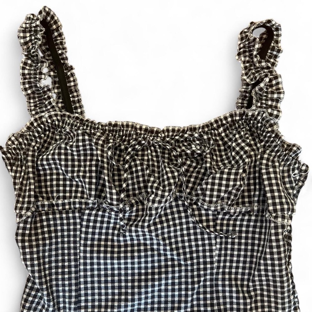 Sienna Sky Black and White Checkered Top